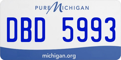 MI license plate DBD5993