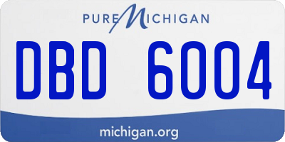 MI license plate DBD6004