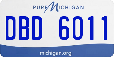 MI license plate DBD6011
