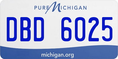MI license plate DBD6025