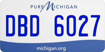 MI license plate DBD6027