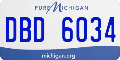 MI license plate DBD6034