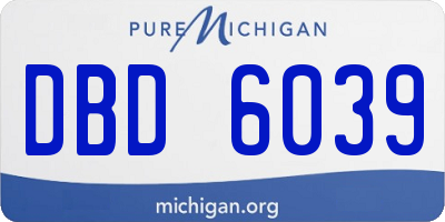 MI license plate DBD6039