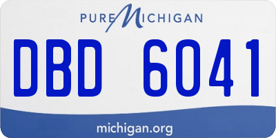 MI license plate DBD6041