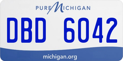MI license plate DBD6042