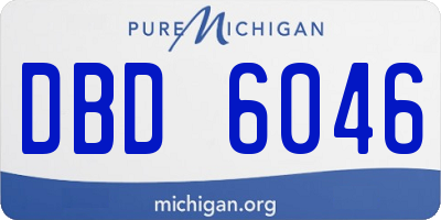 MI license plate DBD6046