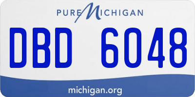 MI license plate DBD6048