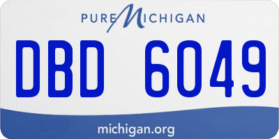 MI license plate DBD6049
