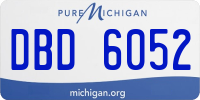 MI license plate DBD6052