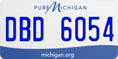 MI license plate DBD6054