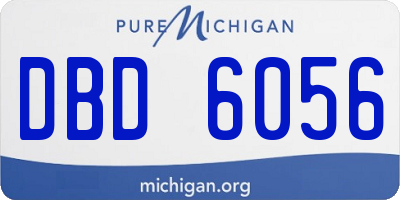 MI license plate DBD6056