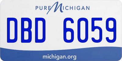 MI license plate DBD6059