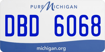 MI license plate DBD6068