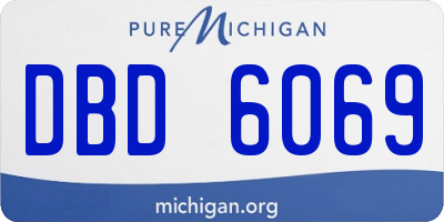 MI license plate DBD6069