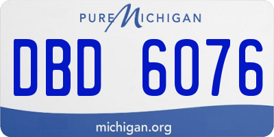 MI license plate DBD6076