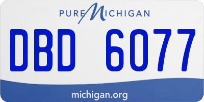 MI license plate DBD6077