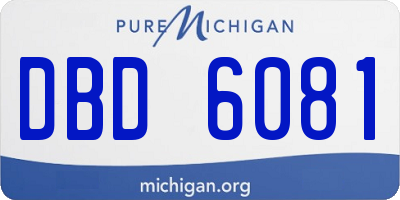 MI license plate DBD6081