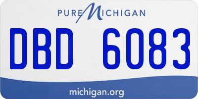 MI license plate DBD6083