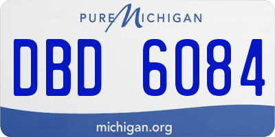 MI license plate DBD6084