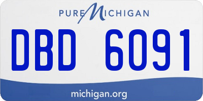 MI license plate DBD6091