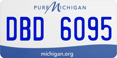 MI license plate DBD6095
