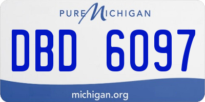 MI license plate DBD6097