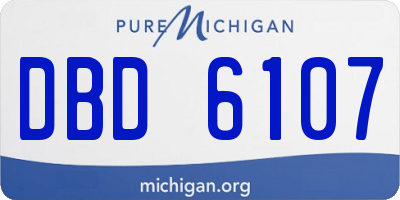 MI license plate DBD6107