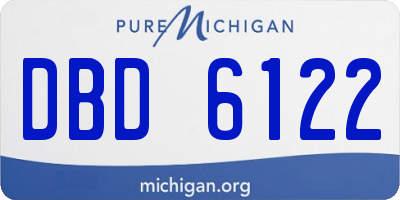 MI license plate DBD6122