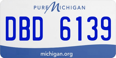 MI license plate DBD6139