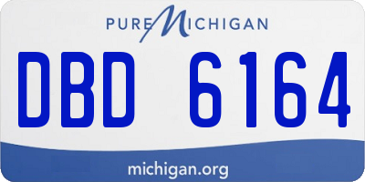 MI license plate DBD6164