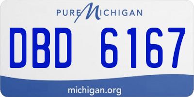 MI license plate DBD6167