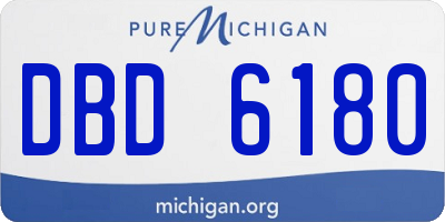 MI license plate DBD6180