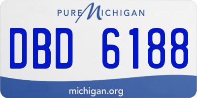 MI license plate DBD6188