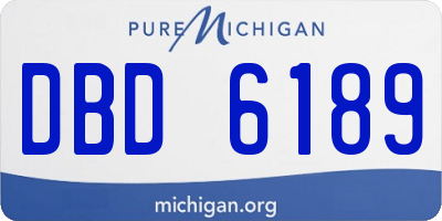 MI license plate DBD6189