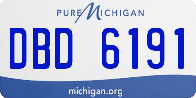 MI license plate DBD6191