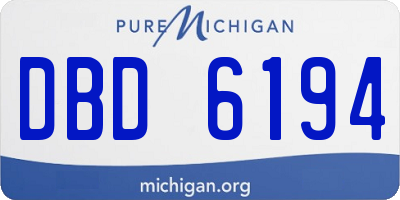 MI license plate DBD6194