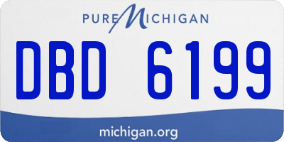 MI license plate DBD6199