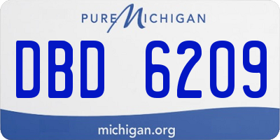 MI license plate DBD6209