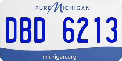 MI license plate DBD6213