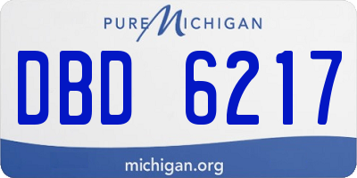 MI license plate DBD6217