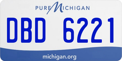 MI license plate DBD6221