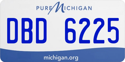 MI license plate DBD6225