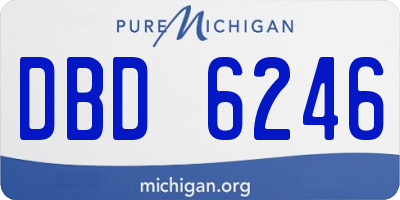 MI license plate DBD6246