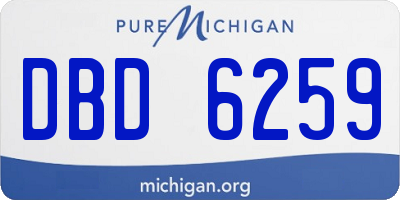 MI license plate DBD6259
