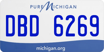 MI license plate DBD6269
