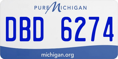 MI license plate DBD6274