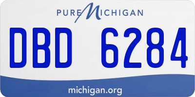 MI license plate DBD6284