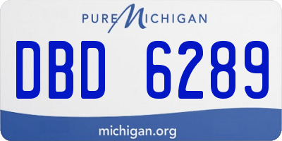 MI license plate DBD6289