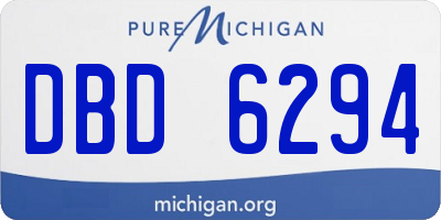 MI license plate DBD6294