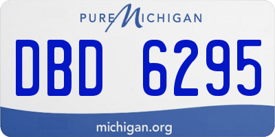 MI license plate DBD6295